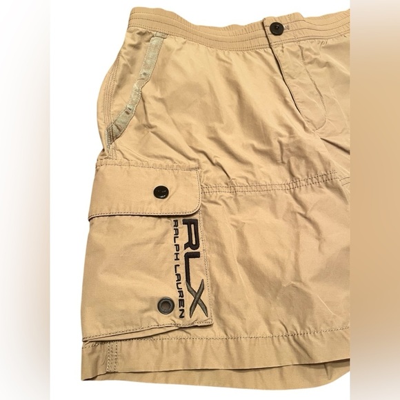 RLX Ralph Lauren Khaki Tan Swim Board Active Cargo Shorts Size S - Picture 7 of 12